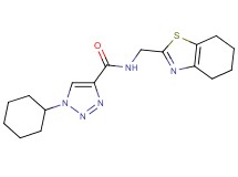 1-cyclohexyl-N-(4,5,6,7-tetrahydro-1,3-benzothiazol-2-ylmethyl)-1H-1,2,3-triazole-4-carboxamide