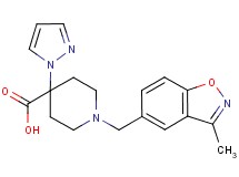 1-[(3-methyl-1,2-benzisoxazol-5-yl)methyl]-4-(1H-pyrazol-1-yl)piperidine-4-carboxylic acid