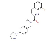 8-fluoro-N-methyl-N-[4-(1H-pyrazol-1-yl)benzyl]-2-quinolinecarboxamide