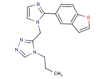 3-{[2-(1-benzofuran-5-yl)-1H-imidazol-1-yl]methyl}-4-propyl-4H-1,2,4-triazole
