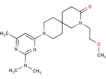 9-[2-(dimethylamino)-6-methylpyrimidin-4-yl]-2-(2-methoxyethyl)-2,9-diazaspiro[5.5]undecan-3-one
