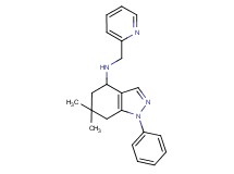 6,6-dimethyl-1-phenyl-N-(2-pyridinylmethyl)-4,5,6,7-tetrahydro-1H-indazol-4-amine