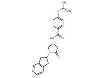 N-[1-(2,3-dihydro-1H-inden-2-yl)-5-oxopyrrolidin-3-yl]-4-isopropoxybenzamide