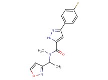 3-(4-fluorophenyl)-N-[1-(3-isoxazolyl)ethyl]-N-methyl-1H-pyrazole-5-carboxamide