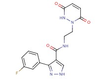 N-[2-(3,6-dioxo-3,6-dihydropyridazin-1(2H)-yl)ethyl]-3-(3-fluorophenyl)-1H-pyrazole-4-carboxamide