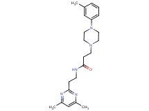 N-[2-(4,6-dimethyl-2-pyrimidinyl)ethyl]-3-[4-(3-methylphenyl)-1-piperazinyl]propanamide