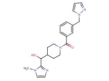 (1-methyl-1H-imidazol-2-yl){1-[3-(1H-pyrazol-1-ylmethyl)benzoyl]-4-piperidinyl}methanol