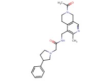 N-[(7-acetyl-3-methyl-5,6,7,8-tetrahydro-2,7-naphthyridin-4-yl)methyl]-2-(3-phenyl-1-pyrrolidinyl)acetamide