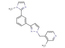 3-methyl-4-({3-[3-(1-methyl-1H-imidazol-2-yl)phenyl]-1H-pyrazol-1-yl}methyl)pyridine