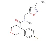 N-[(3-ethylisoxazol-5-yl)methyl]-4-(4-fluorophenyl)-N-methyltetrahydro-2H-pyran-4-carboxamide