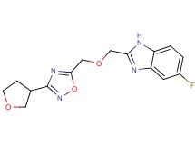 5-fluoro-2-({[3-(tetrahydrofuran-3-yl)-1,2,4-oxadiazol-5-yl]methoxy}methyl)-1H-benzimidazole