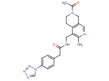 N-[(7-acetyl-3-methyl-5,6,7,8-tetrahydro-2,7-naphthyridin-4-yl)methyl]-2-[4-(1H-tetrazol-1-yl)phenyl]acetamide