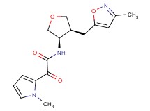 N-{(3R*,4S*)-4-[(3-methylisoxazol-5-yl)methyl]tetrahydrofuran-3-yl}-2-(1-methyl-1H-pyrrol-2-yl)-2-oxoacetamide