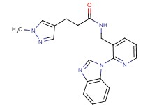 N-{[2-(1H-benzimidazol-1-yl)-3-pyridinyl]methyl}-3-(1-methyl-1H-pyrazol-4-yl)propanamide