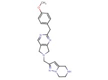 2-(4-methoxybenzyl)-6-(4,5,6,7-tetrahydropyrazolo[1,5-a]pyrazin-2-ylmethyl)-6,7-dihydro-5H-pyrrolo[3,4-d]pyrimidine hydrochloride