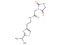2-(2,5-dioxo-1-imidazolidinyl)-N-[2-(2-isopropyl-1,3-thiazol-4-yl)ethyl]acetamide