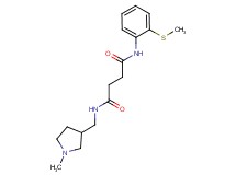 N-[(1-methylpyrrolidin-3-yl)methyl]-N'-[2-(methylthio)phenyl]succinamide