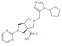 (3aR*,6aR*)-2-[(1-cyclopentyl-1H-imidazol-5-yl)methyl]-5-pyrimidin-2-ylhexahydropyrrolo[3,4-c]pyrrole-3a(1H)-carboxylic acid