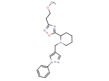 2-[3-(2-methoxyethyl)-1,2,4-oxadiazol-5-yl]-1-[(1-phenyl-1H-pyrazol-4-yl)methyl]piperidine