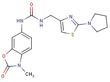 N-(3-methyl-2-oxo-2,3-dihydro-1,3-benzoxazol-6-yl)-N'-[(2-pyrrolidin-1-yl-1,3-thiazol-4-yl)methyl]urea