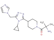 (2-{4-[4-cyclopropyl-5-(1H-imidazol-1-ylmethyl)-4H-1,2,4-triazol-3-yl]-1-piperidinyl}-1,1-dimethyl-2-oxoethyl)amine dihydrochloride