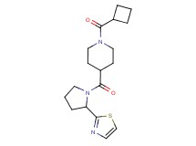 1-(cyclobutylcarbonyl)-4-{[2-(1,3-thiazol-2-yl)-1-pyrrolidinyl]carbonyl}piperidine