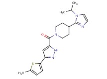 4-(1-isopropyl-1H-imidazol-2-yl)-1-{[3-(5-methyl-2-thienyl)-1H-pyrazol-5-yl]carbonyl}piperidine
