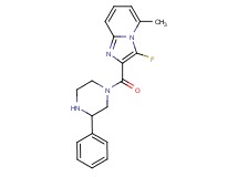 3-fluoro-5-methyl-2-[(3-phenyl-1-piperazinyl)carbonyl]imidazo[1,2-a]pyridine hydrochloride