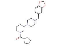 1-(1,3-benzodioxol-5-ylmethyl)-4-[1-(cyclopentylcarbonyl)-3-piperidinyl]piperazine