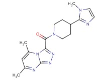 5,7-dimethyl-3-{[4-(1-methyl-1H-imidazol-2-yl)-1-piperidinyl]carbonyl}[1,2,4]triazolo[4,3-a]pyrimidine
