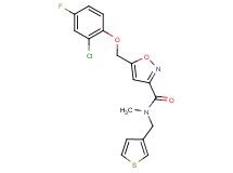 5-[(2-chloro-4-fluorophenoxy)methyl]-N-methyl-N-(3-thienylmethyl)-3-isoxazolecarboxamide