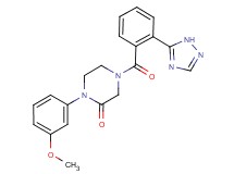 1-(3-methoxyphenyl)-4-[2-(1H-1,2,4-triazol-5-yl)benzoyl]-2-piperazinone