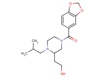 2-[4-(1,3-benzodioxol-5-ylcarbonyl)-1-isobutyl-2-piperazinyl]ethanol