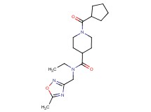 1-(cyclopentylcarbonyl)-N-ethyl-N-[(5-methyl-1,2,4-oxadiazol-3-yl)methyl]-4-piperidinecarboxamide