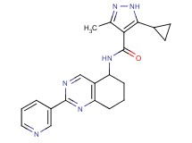 5-cyclopropyl-3-methyl-N-(2-pyridin-3-yl-5,6,7,8-tetrahydroquinazolin-5-yl)-1H-pyrazole-4-carboxamide