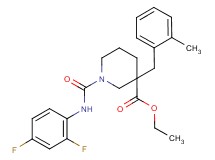ethyl 1-{[(2,4-difluorophenyl)amino]carbonyl}-3-(2-methylbenzyl)-3-piperidinecarboxylate