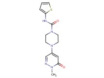 4-(1-methyl-6-oxo-1,6-dihydropyridazin-4-yl)-N-2-thienylpiperazine-1-carboxamide