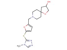8-({5-[(4-methyl-4H-1,2,4-triazol-3-yl)thio]-2-furyl}methyl)-1-oxa-8-azaspiro[4.5]decan-3-ol