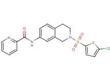 N-{2-[(5-chloro-2-thienyl)sulfonyl]-1,2,3,4-tetrahydro-7-isoquinolinyl}-2-pyridinecarboxamide