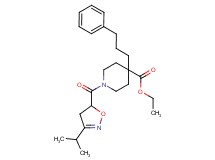 ethyl 1-[(3-isopropyl-4,5-dihydro-5-isoxazolyl)carbonyl]-4-(3-phenylpropyl)-4-piperidinecarboxylate