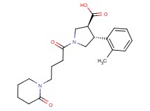 (3S*,4R*)-4-(2-methylphenyl)-1-[4-(2-oxopiperidin-1-yl)butanoyl]pyrrolidine-3-carboxylic acid