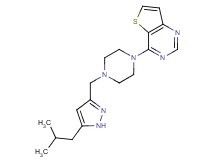 4-{4-[(5-isobutyl-1H-pyrazol-3-yl)methyl]piperazin-1-yl}thieno[3,2-d]pyrimidine
