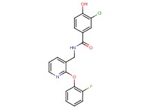 3-chloro-N-{[2-(2-fluorophenoxy)pyridin-3-yl]methyl}-4-hydroxybenzamide