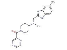 N-methyl-N-[(5-methyl-1H-benzimidazol-2-yl)methyl]-1-(pyrazin-2-ylcarbonyl)piperidin-4-amine