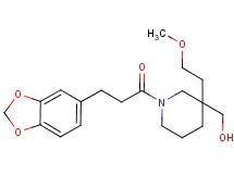 [1-[3-(1,3-benzodioxol-5-yl)propanoyl]-3-(2-methoxyethyl)-3-piperidinyl]methanol