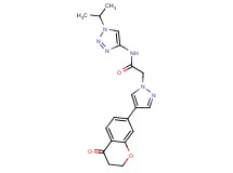 N-(1-isopropyl-1H-1,2,3-triazol-4-yl)-2-[4-(4-oxo-3,4-dihydro-2H-chromen-7-yl)-1H-pyrazol-1-yl]acetamide