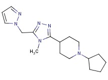 1-cyclopentyl-4-[4-methyl-5-(1H-pyrazol-1-ylmethyl)-4H-1,2,4-triazol-3-yl]piperidine