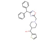 (1-{[3-(diphenylmethyl)-1,2,4-oxadiazol-5-yl]methyl}-4-piperidinyl)(2-thienyl)methanol