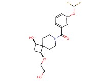 (1R*,3S*)-7-[3-(difluoromethoxy)benzoyl]-3-(2-hydroxyethoxy)-7-azaspiro[3.5]nonan-1-ol