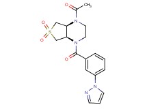 (4aR*,7aS*)-1-acetyl-4-[3-(1H-pyrazol-1-yl)benzoyl]octahydrothieno[3,4-b]pyrazine 6,6-dioxide